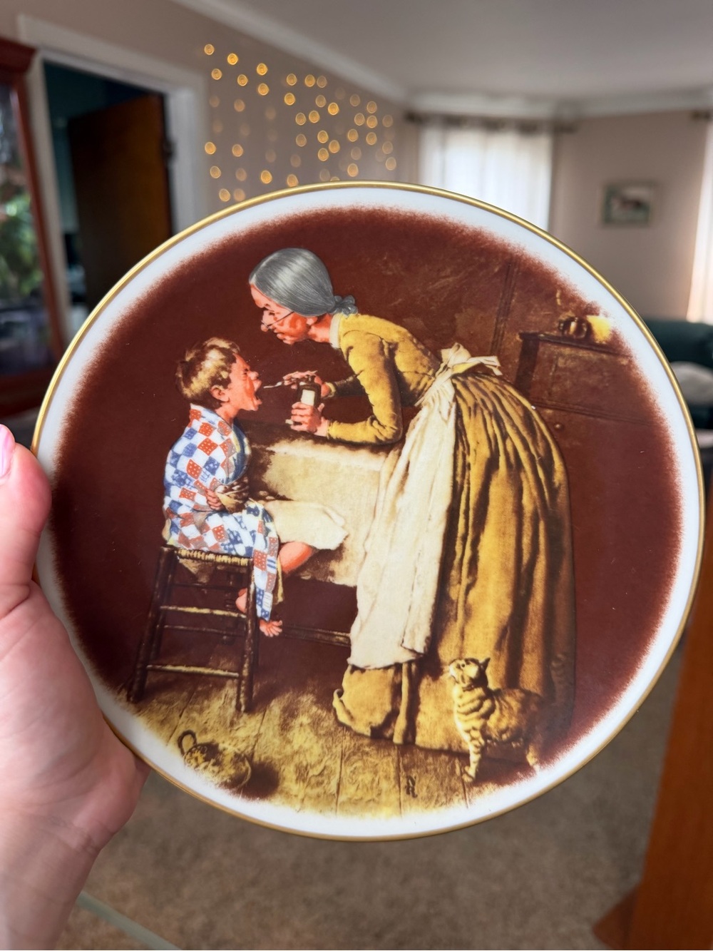 Vintage Norman Rockwell “Take Your Medicine” Tom Sawyer China